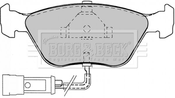 BORG & BECK Комплект тормозных колодок, дисковый тормоз BBP1343